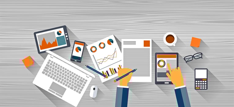 business man creating a business plan